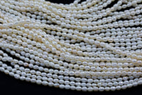 3x4mm Rice Potato Pearl Freshwater Pearl-Full Strand 15.5 inch Strand