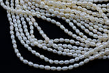 3x5mm Rice Potato Pearl Freshwater Pearl-Full Strand 15.5 inch Strand