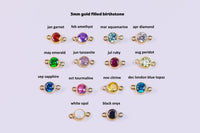 3mm Rose Gold Filled Connectors 14/20- Add-On Birthstone Made in USA Real 14k Gold Filled Charm and Connector
