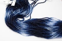 3mm Crystal Round 1 or 2 or 5 or 10 STRANDS- 16 inch strand- Umbre Blue