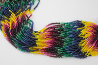 3mm Crystal Round 1 or 2 or 5 or 10 STRANDS- 16 inch strand- Multi Color Umbre