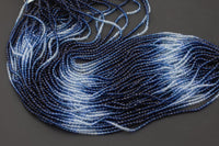 3mm Crystal Round 1 or 2 or 5 or 10 STRANDS- 16 inch strand- Umbre Blue