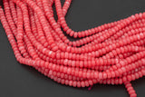 6mm 8mm Red Jade Beads Roundel Rondelle Smooth Full Strand 15.5 inch Strand