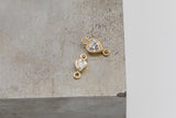 5pcs 3mm or 4mm Heart Vertical or Horizontal Ring Bezel Gold Filled Connectors 14/20 USA Real 14k Gold Filled Connector- set of 5x