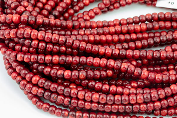 Bamboo Coral Roundel High Quality 6mm and 8mm Full Strand 16" Gemstone Beads