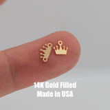 Crown Jewelry Connector-7.7mm - 14kt gold filled or Sterling Silver - Made in the USA