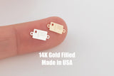 Love Post Card Permanent Jewelry Connector- Intricate Detail - 14kt gold filled or Sterling Silver - Made in the USA