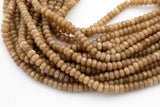 Beige Jade- High Quality in Roundel, 6mm, 8mm- Full 15.5 Inch Strand-15.5 inch Strand Smooth Gemstone Beads