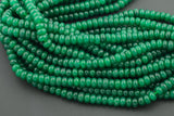 Emerald Green Jade- High Quality in Roundel, 6mm, 8mm- Full 15.5 Inch Strand-15.5 inch Strand Smooth Gemstone Beads