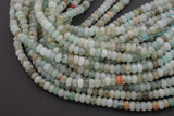 Aquamarine Jade- High Quality in Roundel, 6mm, 8mm- Full 15.5 Inch Strand-15.5 inch Strand Smooth Gemstone Beads