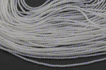 2mm or 3mm Crystal Round -2 or 5 or 10 STRANDS- Extra Fine-14 inches long about 100+ Beads - Mystic Clear