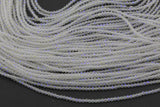 2mm or 3mm Crystal Round -2 or 5 or 10 STRANDS- Extra Fine-14 inches long about 100+ Beads - Mystic Clear