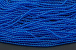 2mm or 3mm Crystal Round -2 or 5 or 10 STRANDS- Extra Fine-14 inches long about 100+ Beads -Azure Blue
