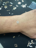 Foot Print Sand Print Permanent Jewelry Connector- Intricate Detail - 14kt gold filled or Sterling Silver - Made in the USA - Custom