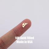 Croissant Bread France Permanent Jewelry Charm or Connector- Intricate Detail - 14kt gold filled or Sterling Silver - Made in the USA