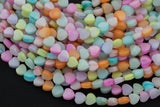 Multi Color Mother of Pearl MOP Shell Puffy Heart Beads 6mm to 10mm 15.5'' Strand Shell Beads