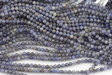 Natural Tanzanite Faceted Round Beads Size 3.5mm and 4.5mm 15.5" Strand