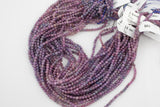 Natural Shaded Ruby Beads Full Strands-15.5 inches 2.7mm and 3.5mm- Nice Size Hole- Diamond Cutting, High Facets- Nice and Sparkly