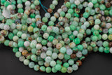 Natural Australian Chrysoprase, High Quality in Round, 4mm, 6mm, 8mm, 10mm, 12mm, 14mm-Full Strand 16 inch Strand Smooth Gemstone Beads