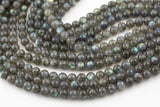 Natural AAA Blue Labradorite 4mm 6mm 8mm 10mm 12mm Round Beads Nothing But Fire Best Quality Large Round Labradorite Beads 15.5" Smooth