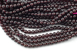 Natural A Red Garnet Beads- 6mm Round- In Full 15.5 Inch Long Strand - Bulk order Smooth Gemstone Beads