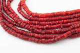 Natural Bamboo Coral Free form Heishi Beads. Medium Size- 10mm or 12mm-15.5 inch strand Gemstone Beads