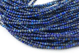 Natural Lapis Lazuli Beads Small 2.5mm 3mm 3.5mm 4mm Round Smooth Small Sizes - Full Strands Gemstone Beads High Quality Untreated No Dye