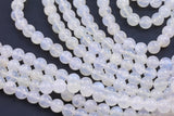 Natural Moonstone Beads 3mm 4mm 5mm 6mm 7mm 8mm Rainbow Moonstone Smooth Round 15.5" - 16" full strands Some Blue Flash Good Quality