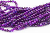 Multi Purple - JADE Smooth Round- 6mm 8mm 10mm 12mm-Full Strand 15.5 inch Strand AAA Quality