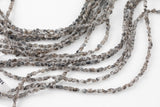 Super Clear Natural Herkimer Diamond Quartz Beads 6mm Double Pointed Quartz 14" Strand Top Drilled- dark color
