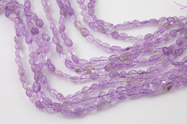 Natural Pink Amethyst Nuggets Beads Approximately 6x7mm -16 Inch strand - Wholesale pricing AAA Quality- Full 16 inch strand Gemstone Beads