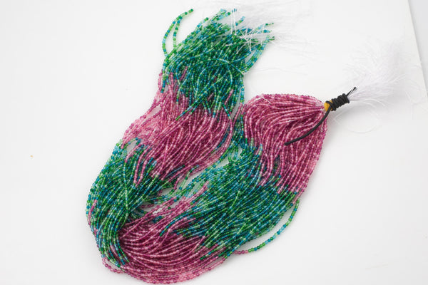 2mm Crystal Round 1 or 2 or 5 or 10 STRANDS- 15 inch strand- Clearance- Random Color