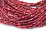 Red Sediment Jasper Heishi Discs Beads 2x4mm 3x6mm 15.5" Strand