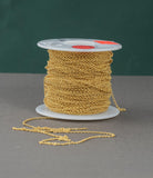 Gold Filled Gold Filled 1.5mm double Rolo -Wholesale- By the Foot- fits most jump rings Made in USA Permanent Jewelry Chain