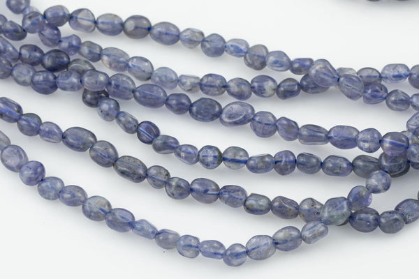 Natural Iolite Nuggets Beads - Around 5x8mm in dimensions -16 Inch strand - Wholesale pricing Gemstone Beads