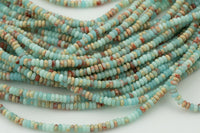 Sea Sediment Jasper - High Quality in Smooth Saucer Roundel, 4mm Flat Rondel 15 Inches Thin Roundel