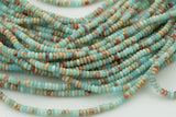 Sea Sediment Jasper - High Quality in Smooth Saucer Roundel, 4mm Flat Rondel 15 Inches Thin Roundel