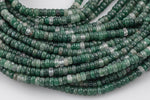 Moss Agate - High Quality in Smooth Saucer Roundel, 4mm Flat Rondel 15 Inches Thin Roundel