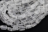 Natural Quartz- Freeform Barrel Beads- High Quality- 9x13mm- Full Strand 16" - 24 Pieces Gemstone Beads