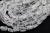 Natural Quartz- Freeform Barrel Beads- High Quality- 9x13mm- Full Strand 16" - 24 Pieces Gemstone Beads
