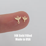 Whale Tail Permanent Jewelry Connector or Charm- Intricate Detail - 14kt gold filled or Sterling Silver - Made in the USA - Custom