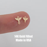Whale Tail Permanent Jewelry Connector or Charm- Intricate Detail - 14kt gold filled or Sterling Silver - Made in the USA - Custom