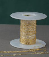 Gold Filled Flat Tubed Chain, Elongated Oval Chain, Medium Thick 2x5 mm links, , Wholesale, USA Made, Chain by foot- Paper Clip Chain