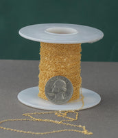 1.3mm -1.5mm Gold-filled Chain by the foot or 10 feet-- Flat Chain Permanent Jewelry Chain