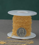 Gold Filled Flat or Round Chain, 3.4mm, Wholesale, BULK Low Price, Chain by foot Permanent Jewelry Chain