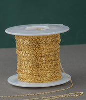 Gold Filled Cable Flat Paperclip Oval Dainty Chain 1.3mm , Wholesale, USA Made, Chain by foot Permanent Jewelry Chain
