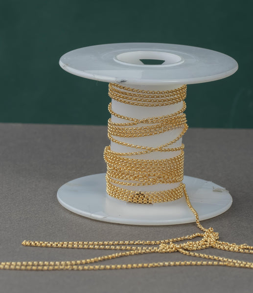 Gold Filled 2mm Rolo Chain, Wholesale, USA Made, Chain by foot Permanent Jewelry Chain