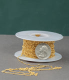 Made in USA Gold Filled Beaded Satellite Chain - Wholesale- By the Foot- Need Bail Ends or Wire Wrapping to Finish Permanent Jewelry Chain