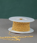 Made in USA Gold Filled Beaded Satellite Chain - Wholesale- By the Foot- Need Bail Ends or Wire Wrapping to Finish Permanent Jewelry Chain