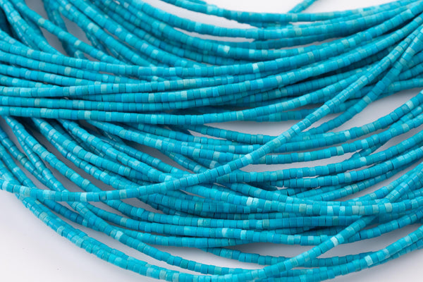 Magnesite Turquoise Heishi Discs Beads 1.5x2mm15.5" Strand- Extra Fine